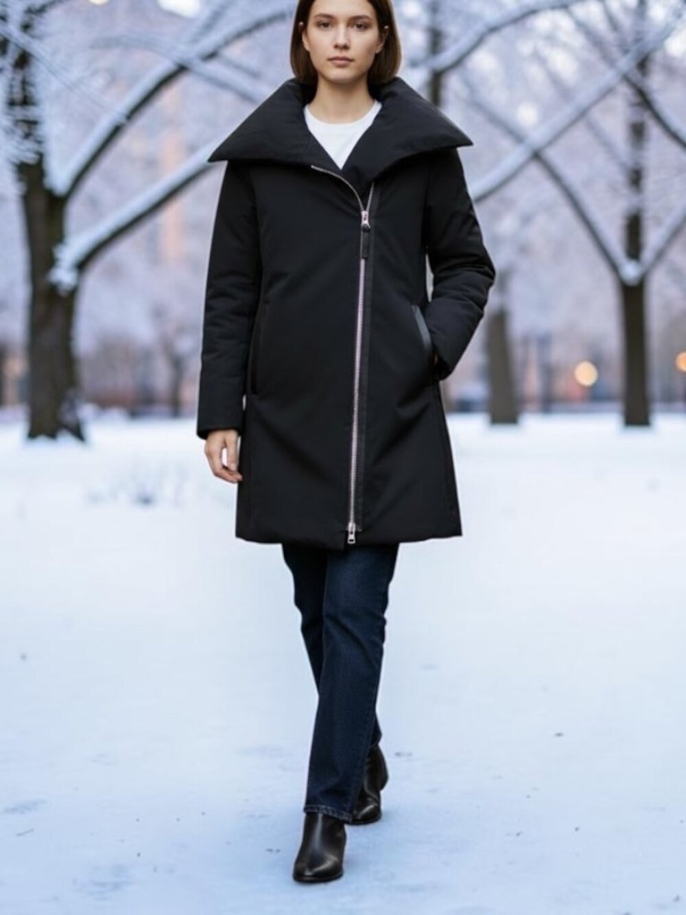 Oversized Derek Lam $650 Down Black Puffer Parka S/P